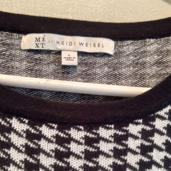 Heidi Weisel’s MIXT Houndstooth Sweater Dress L - Picture 12 of 16